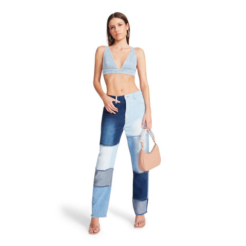 Sujetadores Steve Madden Kendra Denim Fabric Mujer Azules | ES FP1980